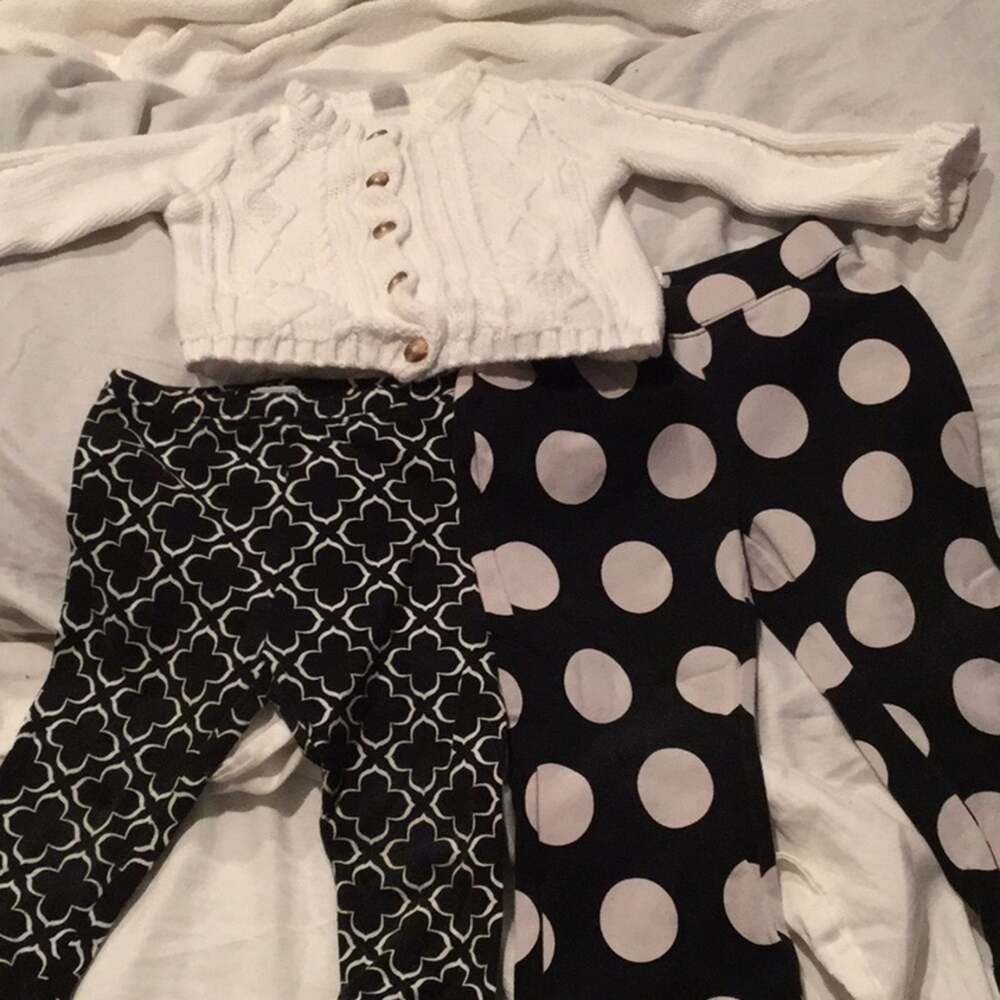 Black white mod baby outfit worn once 18M